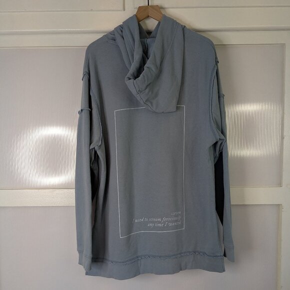 Taylor Swift Folklore Hoodie Blue Seven Official Merch Album Sweatshirt Size L - Picture 5 of 13